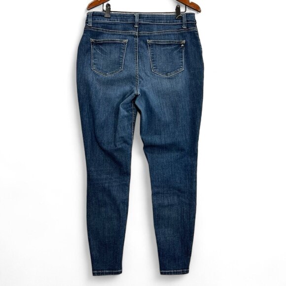 Maurices Jeans Women Size L Blue Skinny High Rise Button Fly Stretch Curvy - Picture 3 of 16